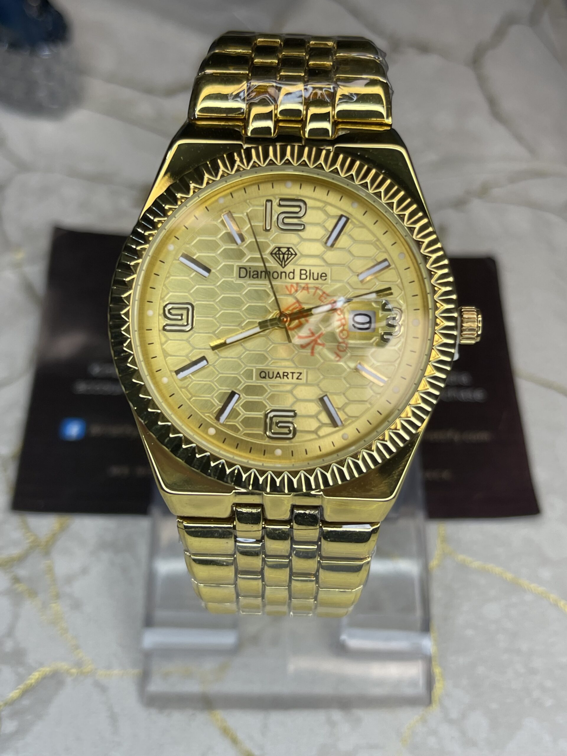DB All Gold Fluted Bezel Watch