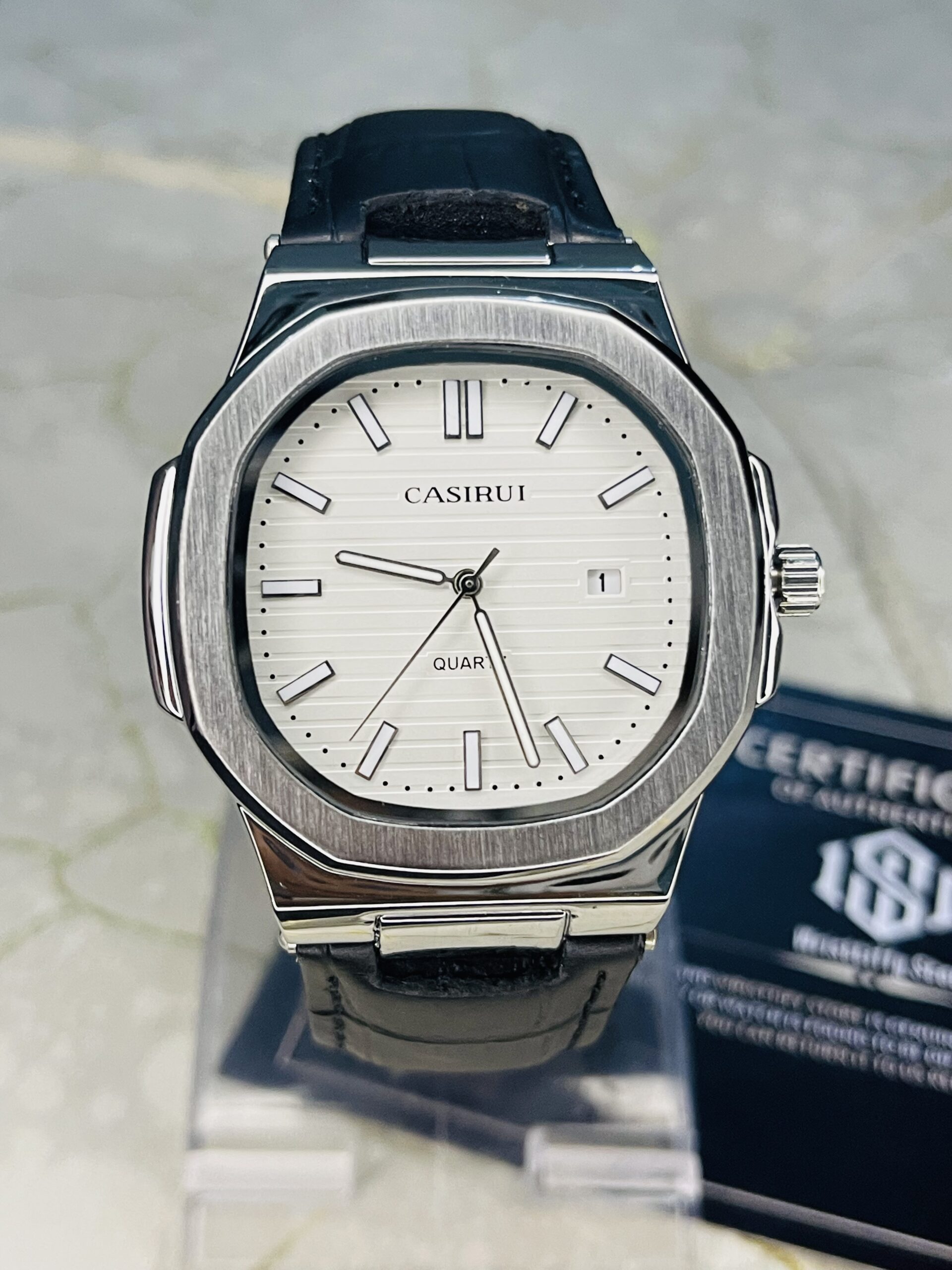 Black Silver White Casirui Nautilus Watch