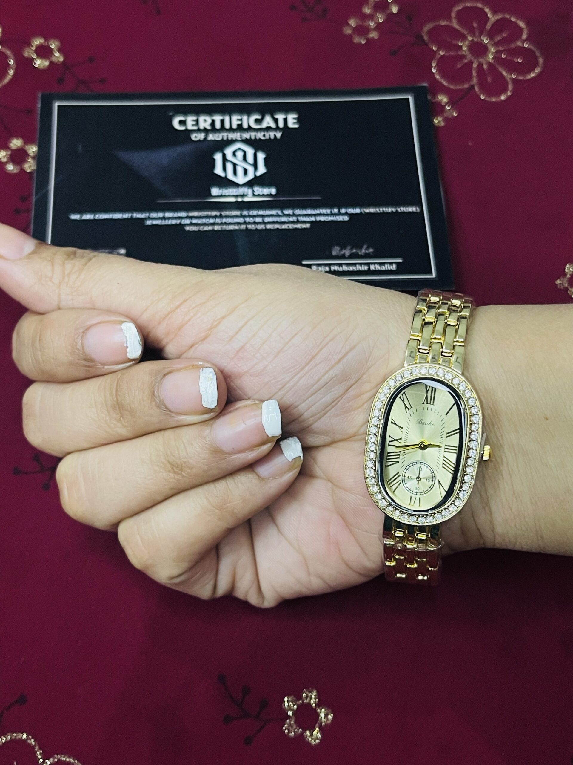All Gold Baoke Oval Dial Watch